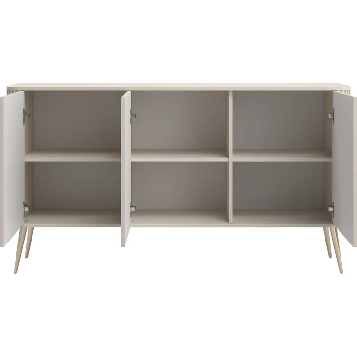 Selsey 'Ovarlo' Sideboard, greige mit Metallbeinen, ca. 84 x 163 x 38 cm – Bild 4
