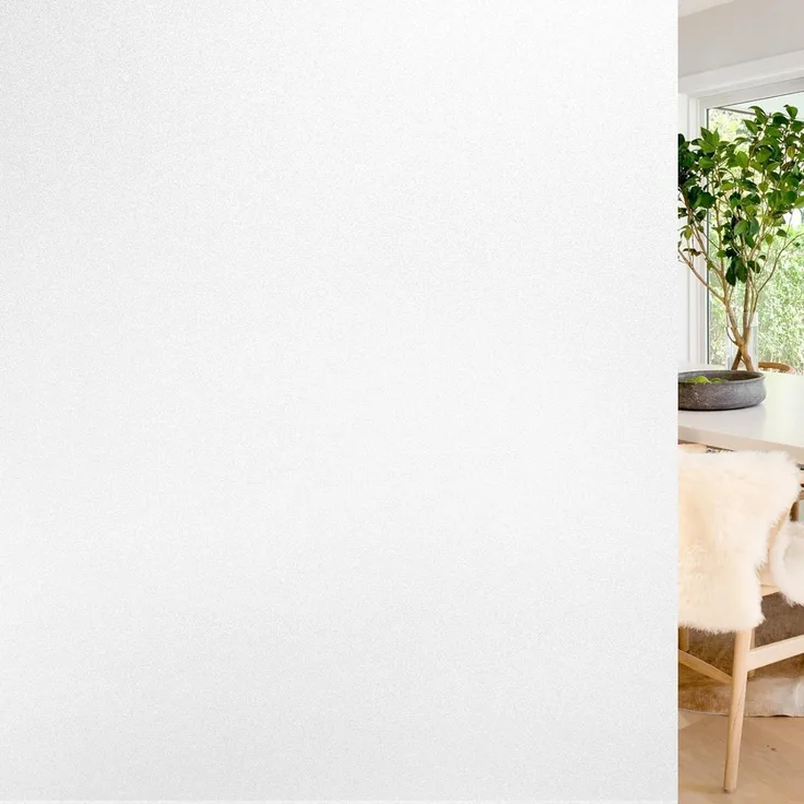 rabbitgoo Fensterfolie Blickdicht Milchglasfolie Klebefolie Weiß 30x300cm