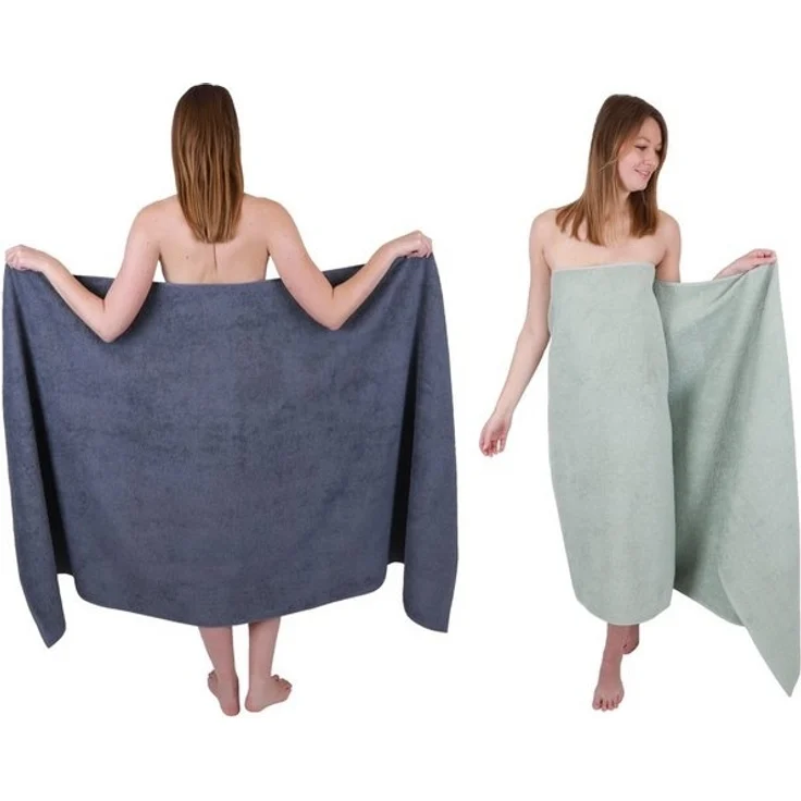 Betz Badetuch 2 Stück Badetücher groß XXL Berlin 100 x 200 cm Badetuch Saunatuch, 100% Baumwolle (2 Stück, 2-St)