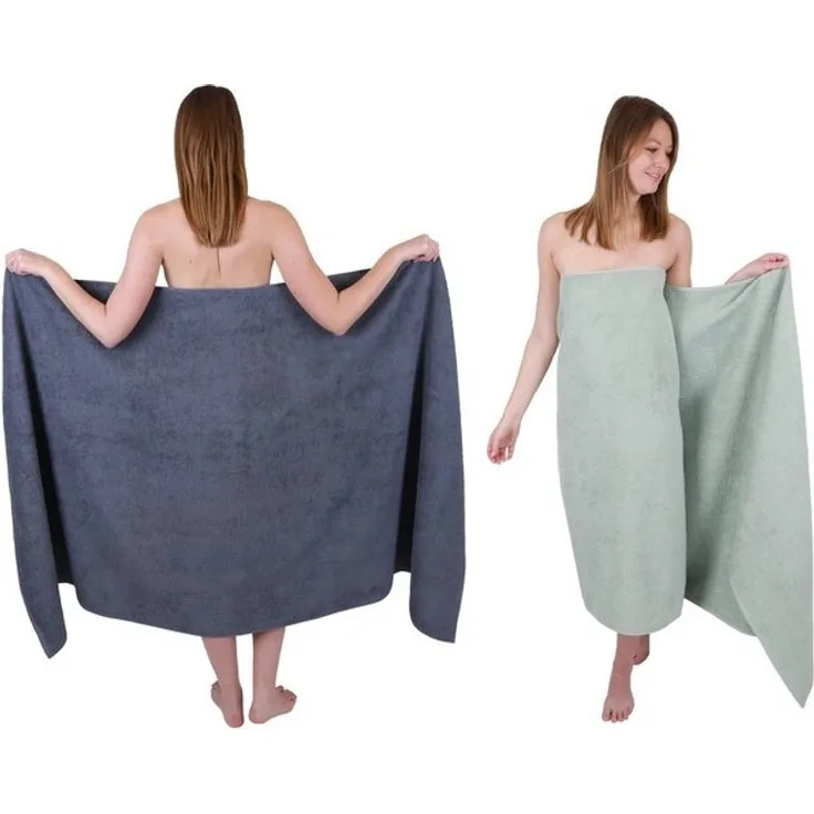 Betz Badetuch 2 Stück Badetücher groß XXL Berlin 100 x 200 cm Badetuch Saunatuch, 100% Baumwolle (2 Stück, 2-St)