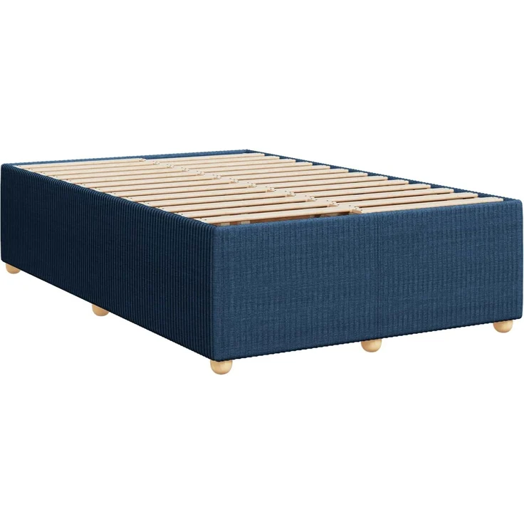 vidaXL Boxspringbett mit Matratze Blau 120 x 190 cm Stoff 3454353 – Bild 5
