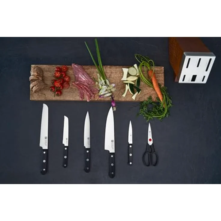 ZWILLING Gourmet Selbstschärfender Messerblock 7-tlg, Braun – Bild 7
