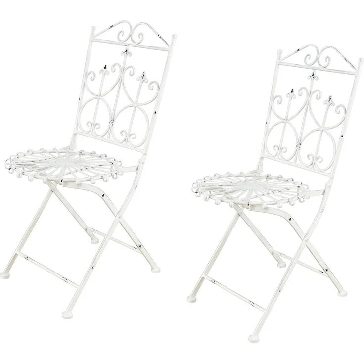 HTI-Living Gartenstuhl Gartenstühle 2er Set Romantic Garden (Set, 2 St), Metallstuhl Klappstuhl – Bild 1