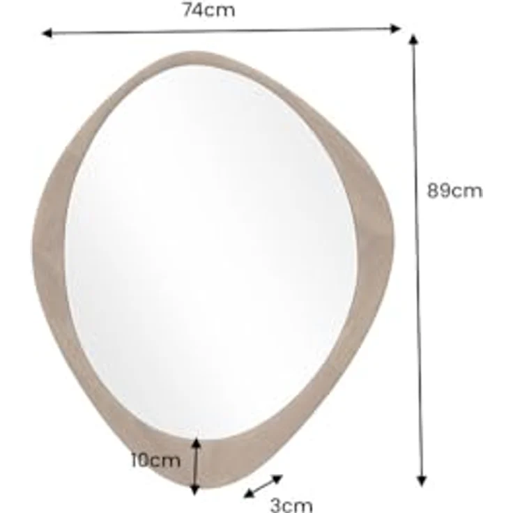 riess-ambiente Wandspiegel ORGANIC 90cm natur – Eichenholz-Design, asymmetrisch, variabel (Einzelartikel, 1-St), Dekoration mit natürlicher Maserung – ideal für Flur oder Schlafzimmer – Bild 5