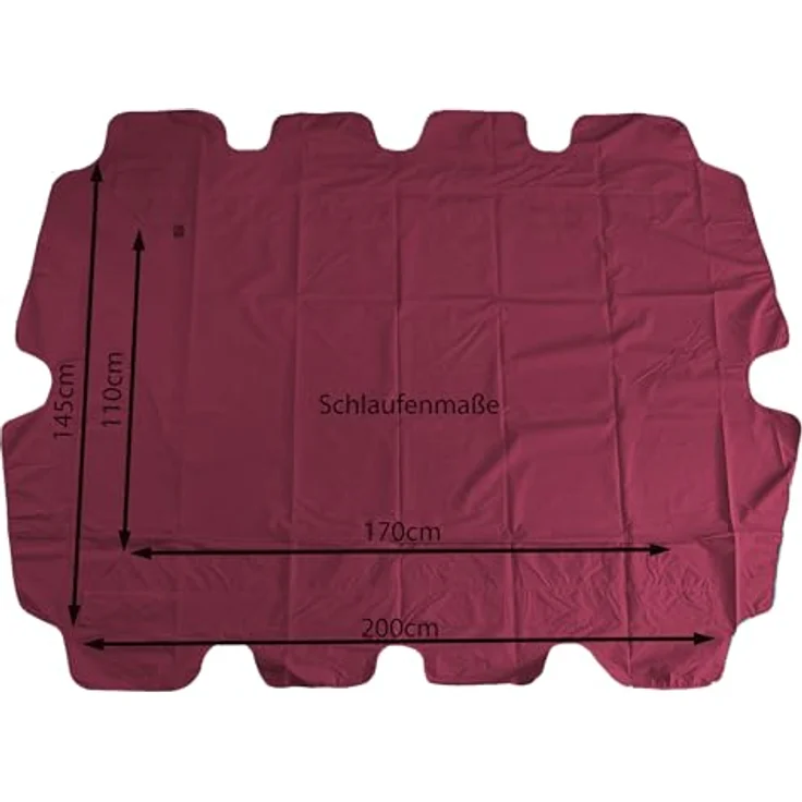 Hollywoodschaukel Dachbezug 200x145 cm Bordeaux Wasserdicht | Universal Ersatzdach Gartenschaukel 3 Sitzer | UV 50 Schaukel Dach Ersatz Bezug – Bild 5