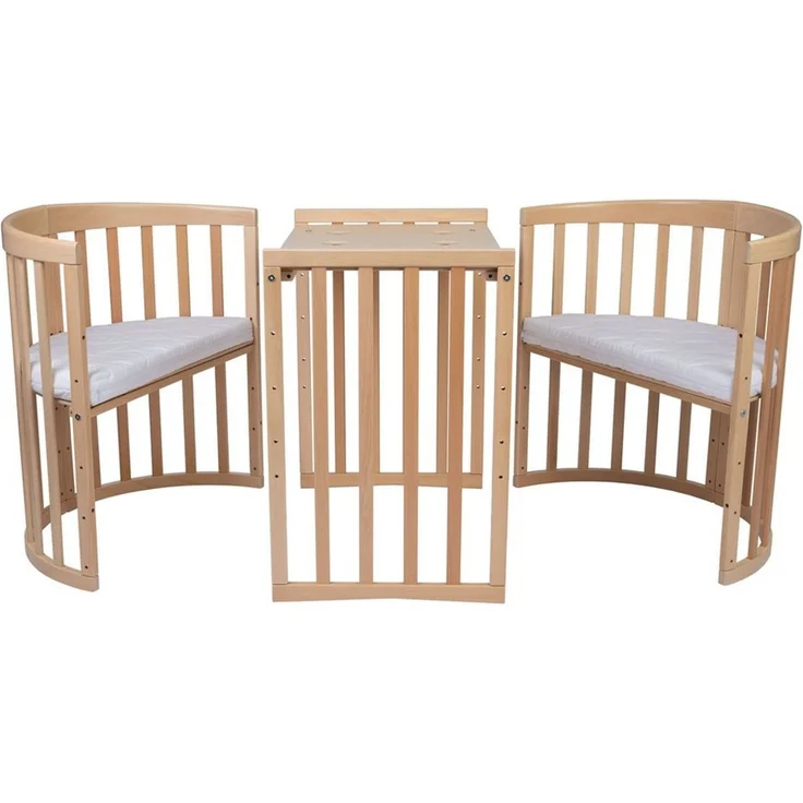 Waldin Ovales Kombibett 7-in-1 – inkl. Matratze – - Material: massiv Buchenholz - Babypark. de – Bild 4
