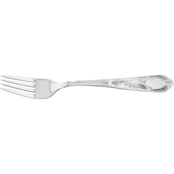 Rococo 6-teiliges Tafelgabel-Set aus hochwertigem 18/10-Edelstahl - Silber