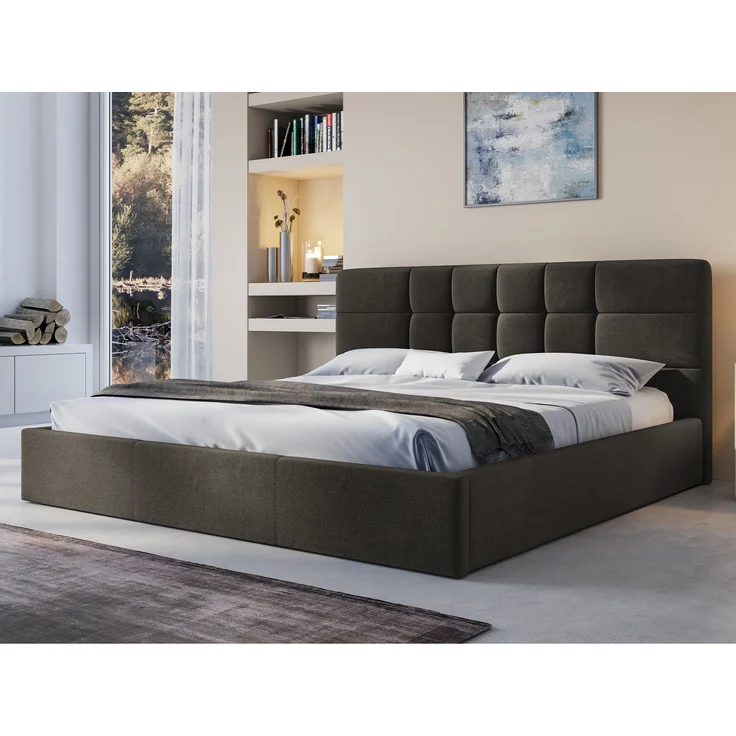 Polsterbett Komasan mit Lattenrost aus Holz, Farbe: Bergamo 97 – Bild 3