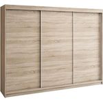 Schwebetürenschrank MERO 3-türig Schrank 200 cm Farbe: Sonoma