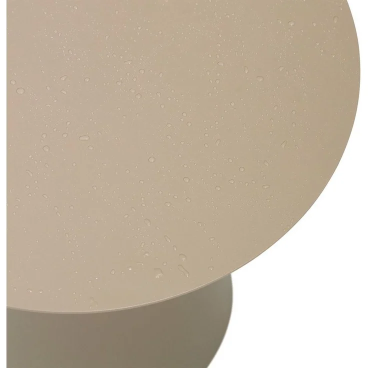 IDIMEX Beistelltisch AURORA, Lounge Gartentisch mit rundem Standfuß 50cm für Garten & Balkon beige – Bild 2