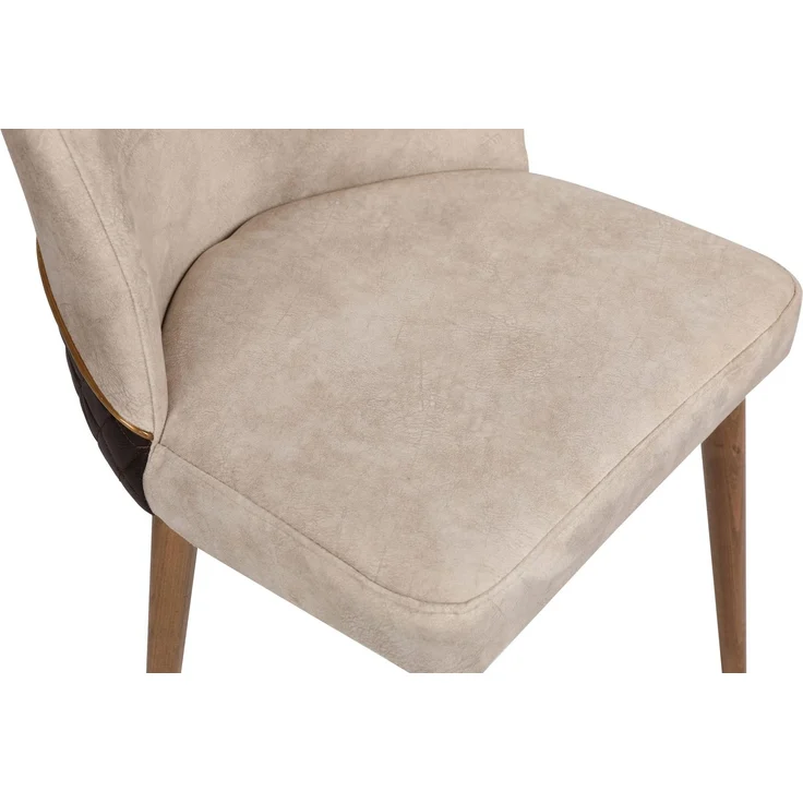 Skye Decor 'Nova 071 V4' Stuhlset (4-teilig), Creme / Walnuss, 50 x 90 x 49 cm – Bild 7