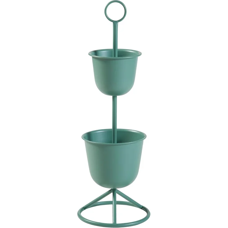 Blumenständer Alphen 2 Töpfe 76,5x26cm Grün [en. casa] – Bild 2