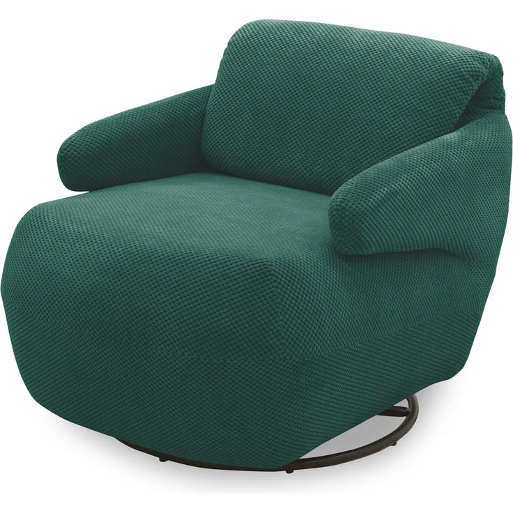 DOMO. collection Sessel 700015, Polstersessel, gepolsterte Rückenlehne, Rückenfunktion, Drehfunktion, Wippfunktion, Cocktailsessel, Loungesessel, 68 x 88 x 67 (BxTxH), grün – Bild 3