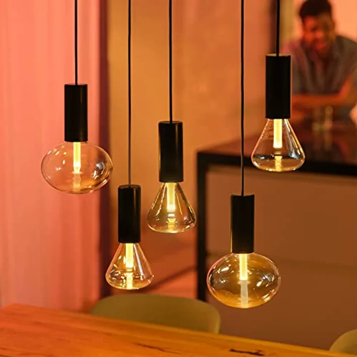 Philips Hue Pendel E27-Fassung, einflammig, zylindrisch, schwarz, ideal für moderne Innenräume – Bild 9
