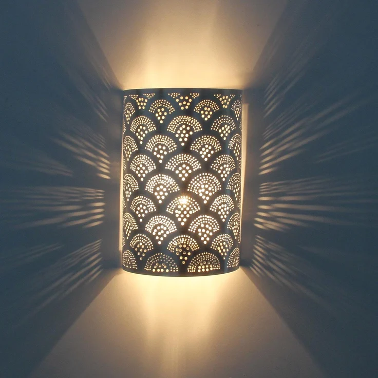 Marokkanische Silber-Wandlampe Aya – Bild 5