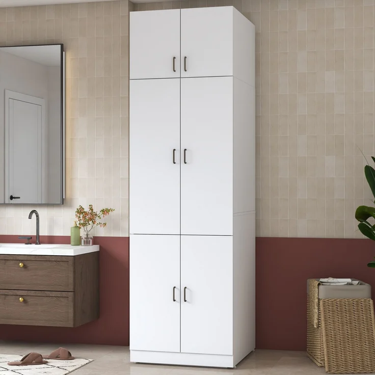 Skye Decor 'KD145 - 8181' Waschmaschinenunterschrank, Weiß, 70 x 232,2 x 70,5 cm – Bild 1