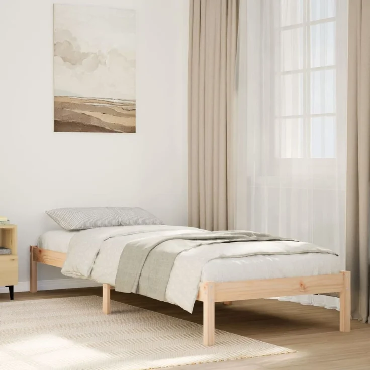 vidaXL Massivholzbett Extra Lang ohne Matratze 80x210 cm Kiefernholz 852400 – Bild 1