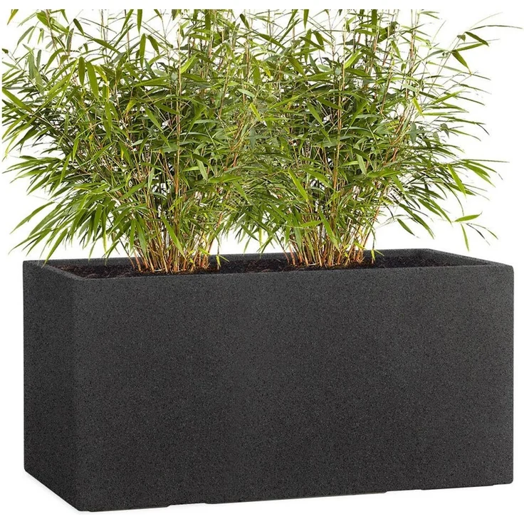 Pflanzwerk® Pflanzkübel TUB Premium Fiberglas Blumenkübel Frostbeständig mit Lotus-Effekt, Fiberglas - Handgefertigt - Rechteckig - Frostbeständig – Bild 1