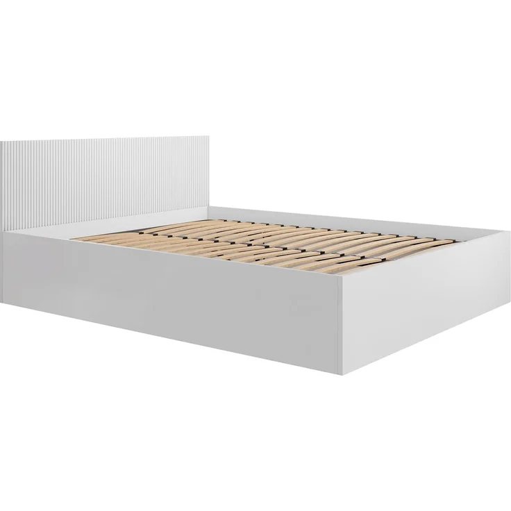 Bett Tireno (Farbe: Weiß Velvet, Größe: 160 x 200) – Bild 4