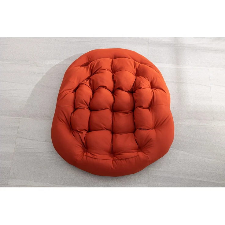 Outdoor Rattan Rocking Chair,Padded Cushion Rocker Recliner Chair Outdoor for Front Porch, Living Room, Patio, Garden, Orange--Orange--93x73x23cm--YOUDENOVA – Bild 2