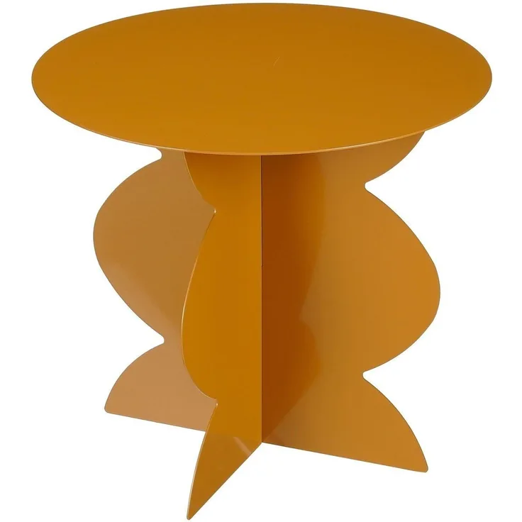 MICA Decorations Rafi Beistelltisch - H40 x Ø45 cm - Eisen - Braun
