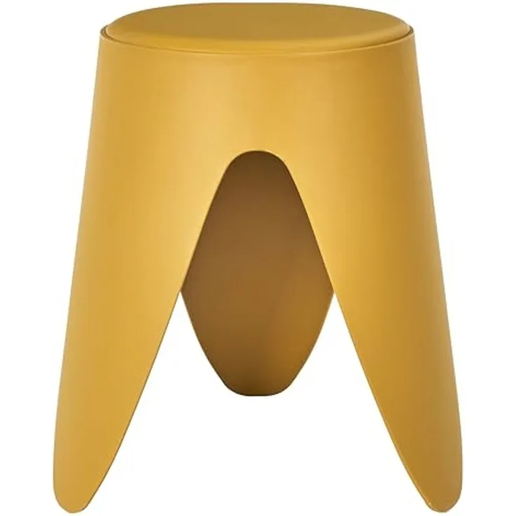 HOME DECO FACTORY, HD0295, Senfgelber Eve-Hocker, Les P'Tits Prix, Zeitgenössisch, Möbel, Sitz, Bank und Hocker, 30x46x30 cm, Sitzhöhe 46 cm, Senfgelb