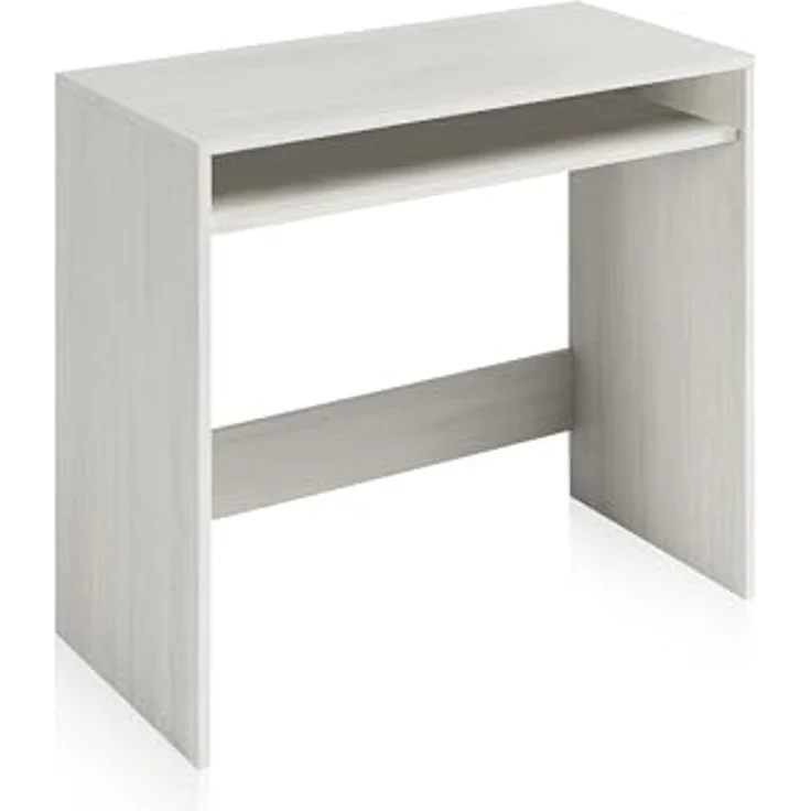 Habitdesign, Schreibtisch in Alpenweiß – kompakter Computertisch/Jugendtisch, für kleine Räume, Studium oder Kinderzimmer, Maße: 79 x 79 x 43 cm (B x H x T), Modell Star New – Bild 4