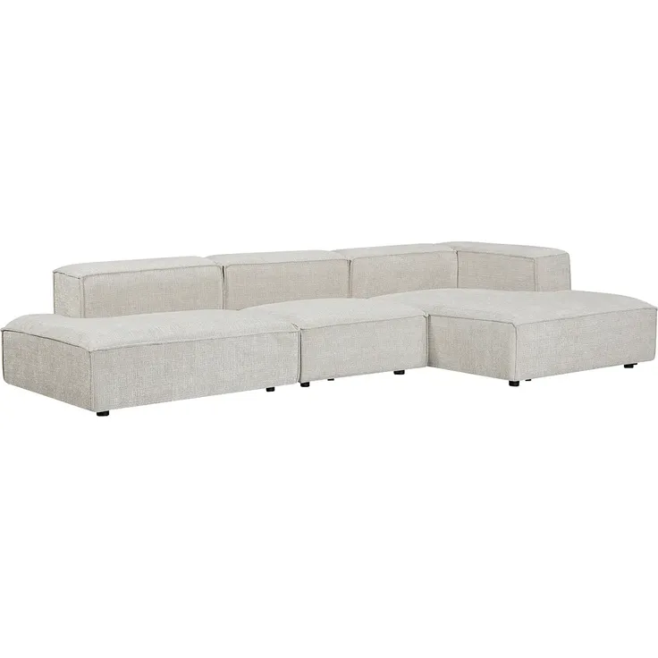 Vente-unique - RUZOLO - Modulierbares Sofa - Metall, Plastik - Kautschuk - Beige - 330 x 169 x 67 cm