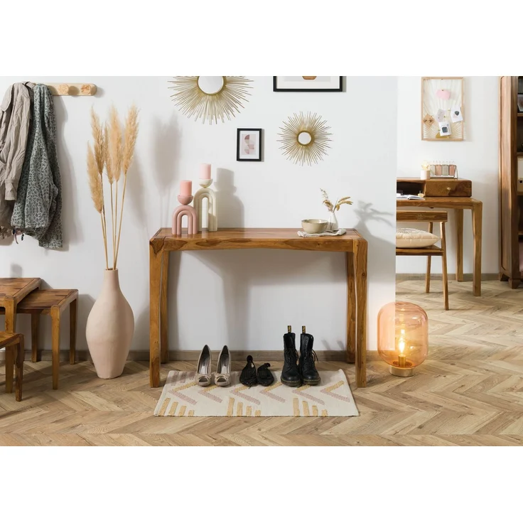 Konsolentisch Sheesham 120x42x80 braun lackiert ANCONA #103 – Bild 9