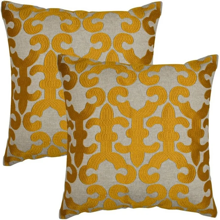 Marrakesch Orient & Mediterran Interior Zierkissen 2er Set Kissenbezug Handgefertigt Kayon Gold 40x40 cm, Boho Deko, (2 St) – Bild 5