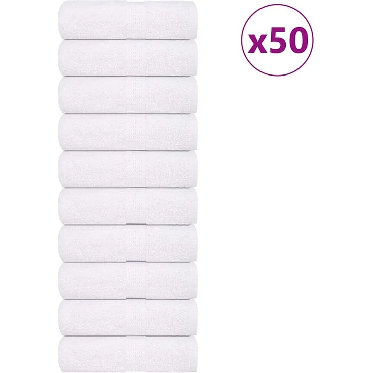 vidaXL Waschtücher FROGN 50 Stk. Weiß 30x30 cm 360 g/m² 136644