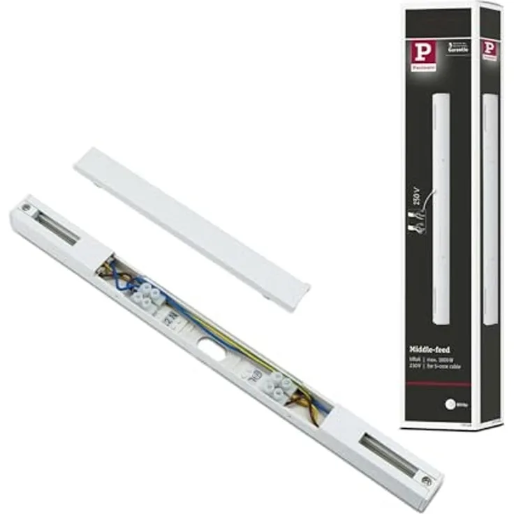 Paulmann 97766 URail Mitteleinspeisung 3/4/5-adrig max 1000W Weiß 230V Kunststoff