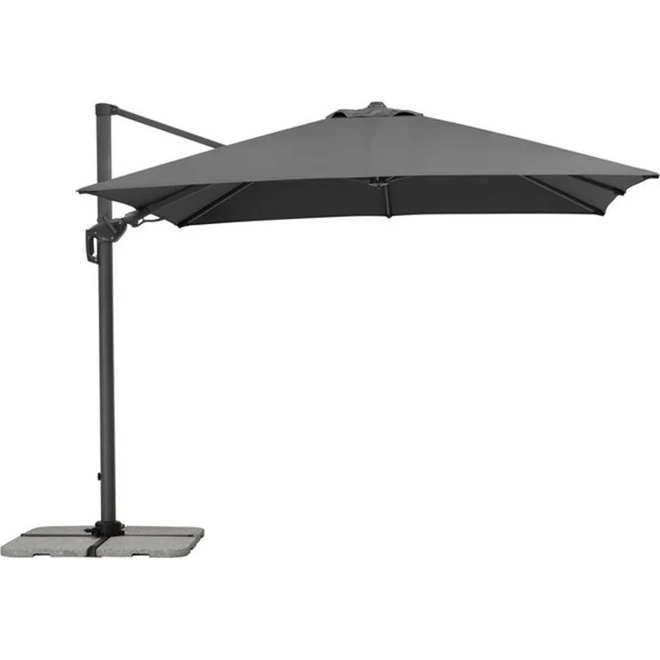 Schneider Schirme Ampelschirm, Rhodos Twist 2024, Anthrazit / Schwarz, 3x3 m – Bild 4
