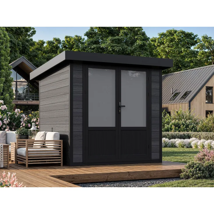 WPC Gartenhaus 2x2 + Pultdach – Style DeLuxe 4,0 m²