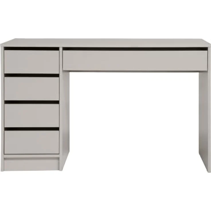 Beautysofa Schreibtisch Malta 120 cm, funktionales Design für Home Office, rechts/links montierbar, Weiß oder Kaschmir, mit oder ohne Griffe – Bild 3