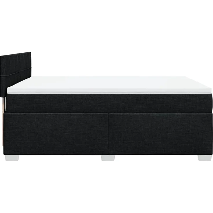 vidaXL Boxspringbett mit Matratze Schwarz 140x200 cm Stoff – Bild 9