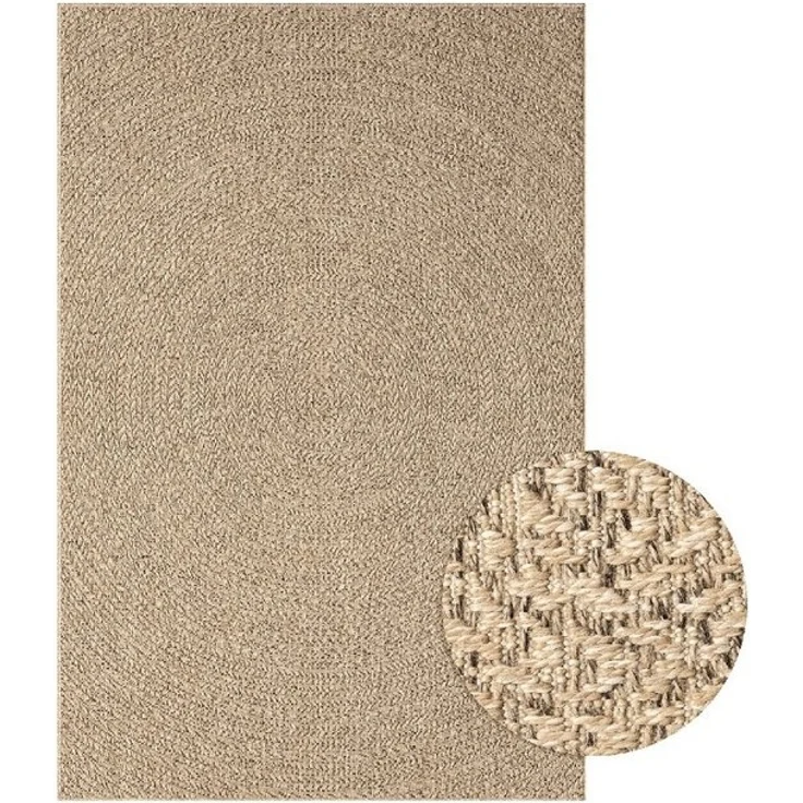 the carpet Teppich Kansas, rechteckig, Höhe: 1 mm, moderner robuster In und Outdoor Teppich Jute Look – Bild 4