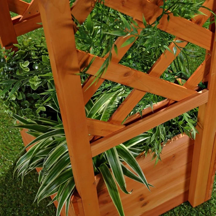 Rankhilfe Pflanzkasten Rosenbogen Pergola Spalier Garten Holz Rankgitter Bogen – Bild 3