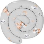 Totsy Baby XXL Bettschlange Bettkissen Stillkissen Bettrolle Bettkantenschutz Zierkissen Bettumrandung Schlange XL Handmade Kaninchen 300 cm Oeko-Tex-Zertifikat