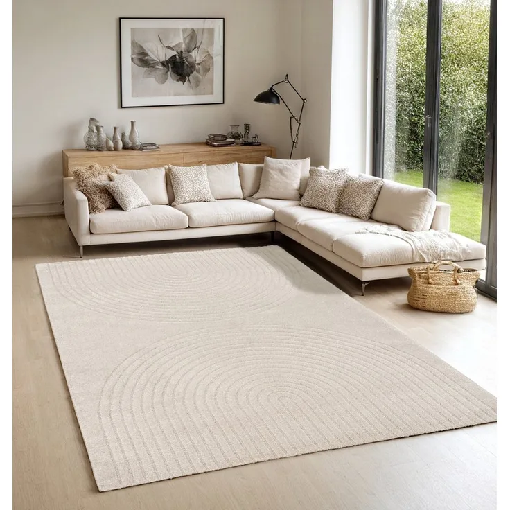 the carpet Teppich Elisa, rechteckig, Höhe: 12 mm, moderner Wohnzimmer Teppich weicher Flor