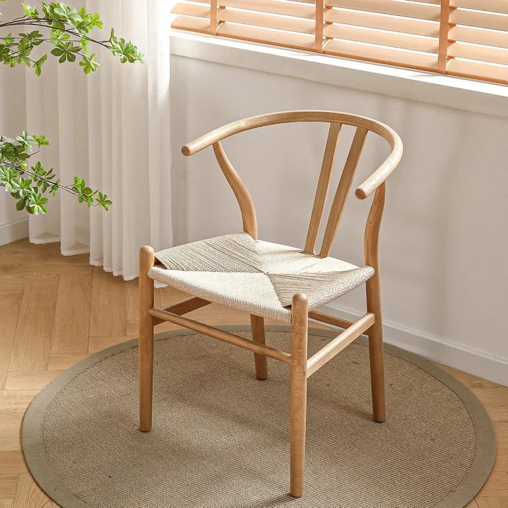 LIM HOME Esszimmerstuhl SW012 (Packung, 1 St), FSC® Massivholzrahmen mit Sitzfläche aus Papierseil – Bild 6