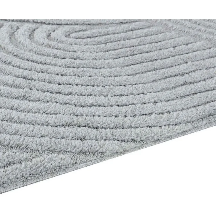 TaraCarpet Designteppich Designerteppich Tokio hoch-tief Struktur Wellen uni, rechteckig, Höhe: 20 mm, moderner scandi BOHO grau Wohnzimmer Schlafzimmer Flur 200x290 cm – Bild 4