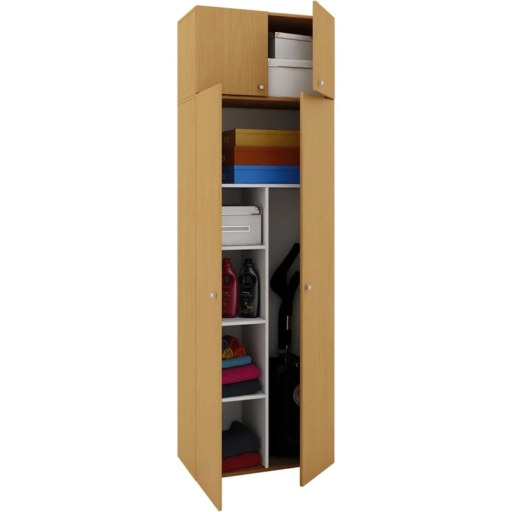 VCM Mehrzweckschränke Vandol 912202 Buche B. 70 x H. 218 x T. 40 cm – Bild 1