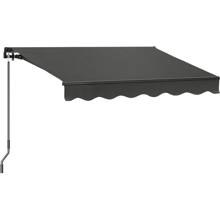 STEELSØN 'Kestria' Gelenkarmmarkise 200x150 cm, anthrazit, wetterfest und blickdicht, Markise mit Aluminium-Kassette und Wandhalterung, Balkonmarkise mit Handkurbel, vormontiert – Bild 10