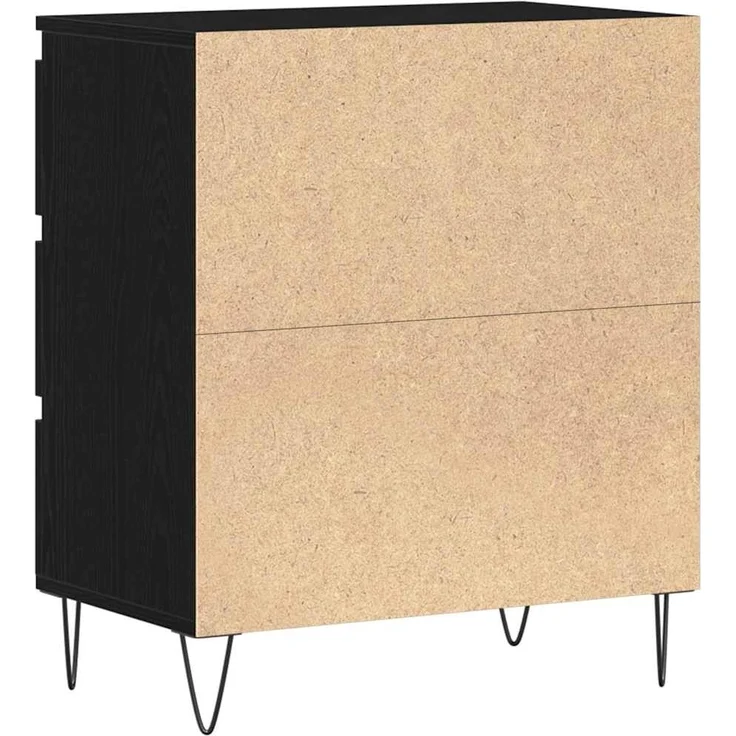 vidaXL Sideboard Schwarz Eichen-Optik 60 x 35 x 70 cm Holzwerkstoff 863497 – Bild 7