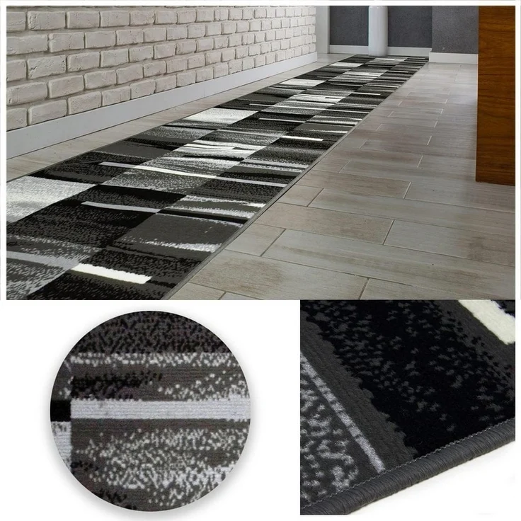 MDEKOR Läufer Teppich Läufer Meterware Höhe 6 mm, 70x70 cm Grau Bond – Bild 1