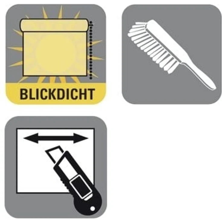 Gardinia Easyfix Rollo Uni, Reinweiß, 150x120 cm – Bild 3