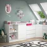 Wickelkommode Ruben Weiß 113 x 93 cm mit Wickelaufsatz Vicco