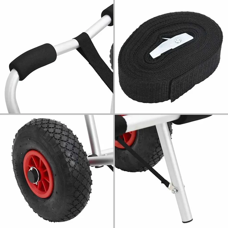 vidaXL Kajak-Trolley Klappbar 45 kg Aluminium 94873 – Bild 6