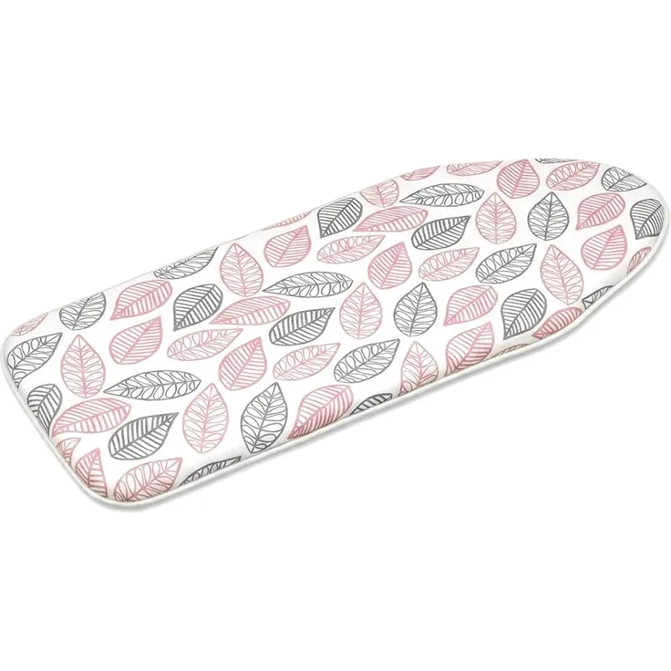 Bügelbrettbezug aus 100% Baumwolle - 131 x 47,5 cm mit Kordelzug, Blattmotiv